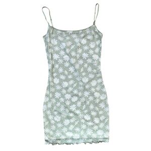 Princess Polly Green Floral Mini Slip Dress Spaghetti Strap Women's 4 Lined EUC